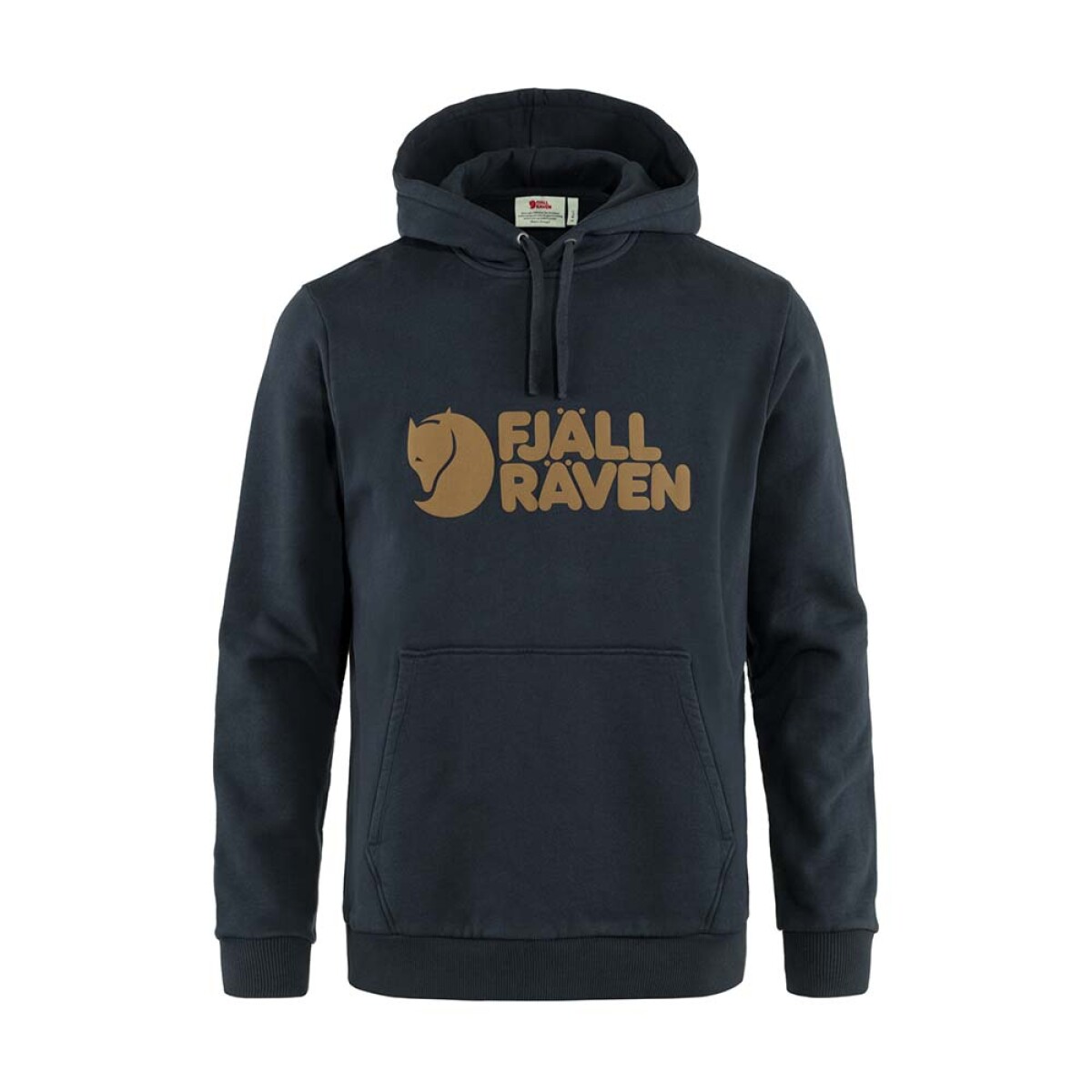 Polerón Fjallraven Logo Hoodie Hombre - Dark Navy 