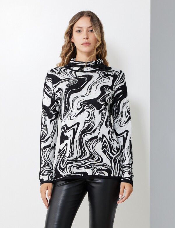 Polera Swirl NEGRO/CRUDO