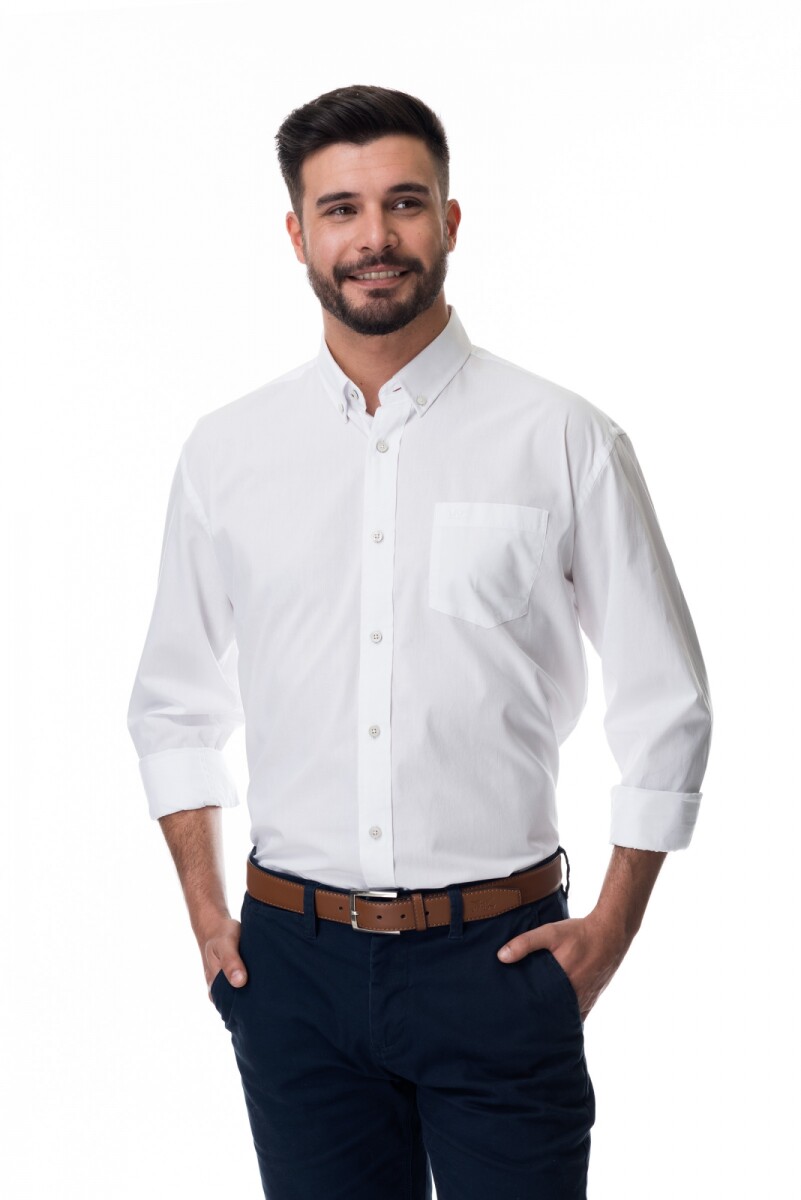 Camisa Lisa - Blanco 