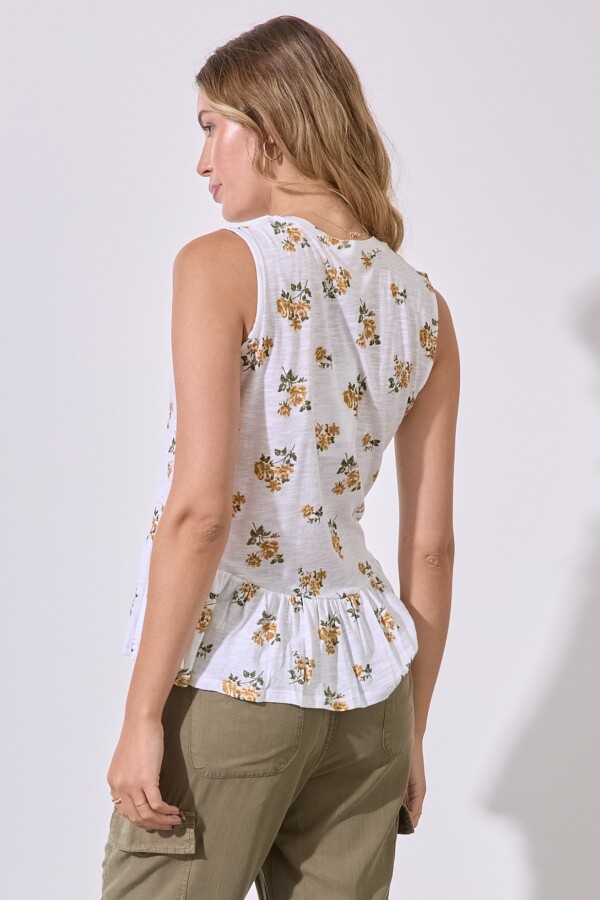 Blusa Algodón Flores BLANCO/MULTI