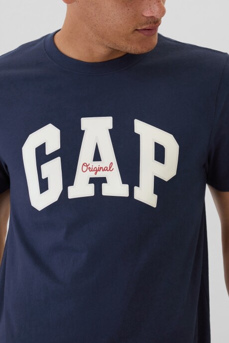 Remera Logo Gap Manga Corta Hombre Tapestry Navy