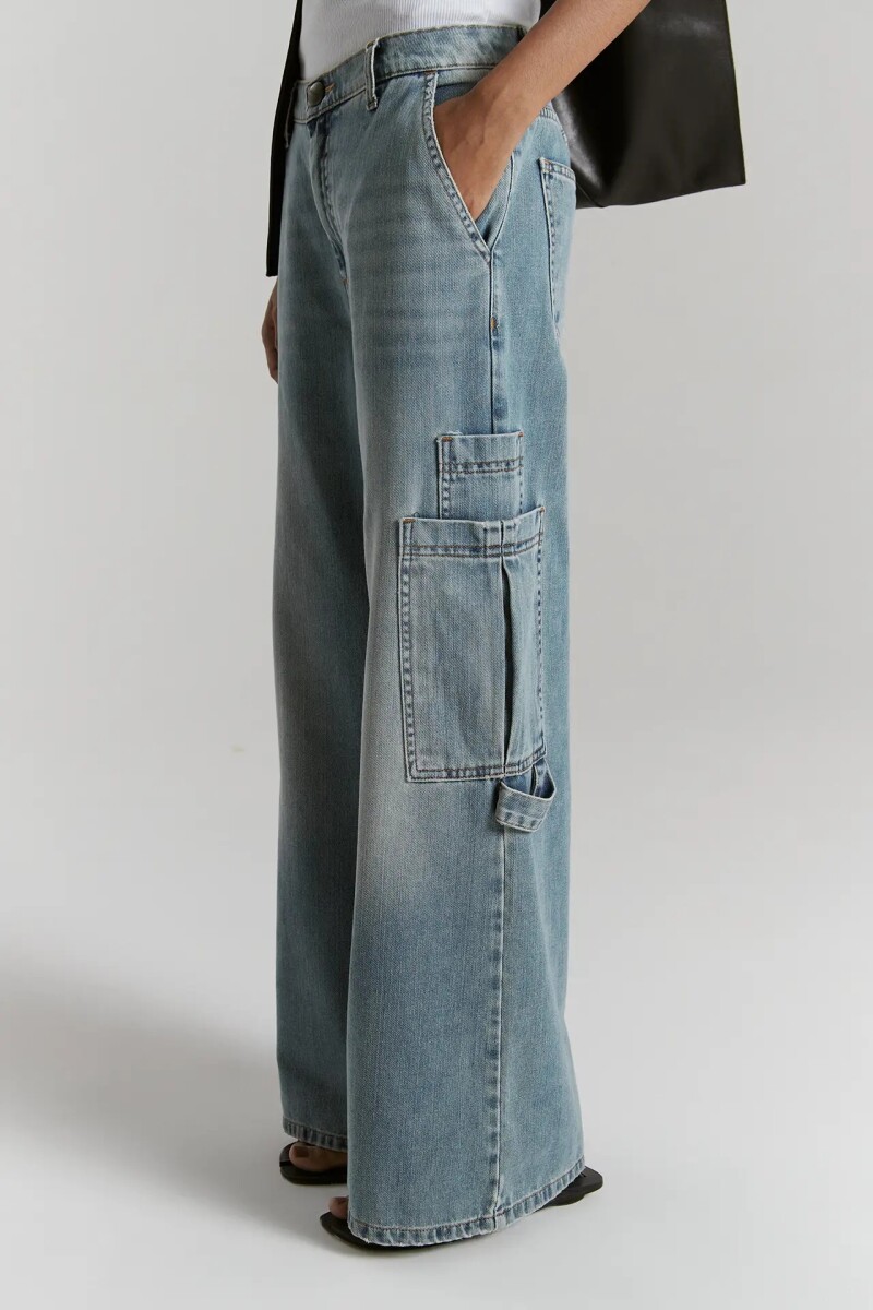CARGO LOOSE BOOTCUT STONEHENGE Azul