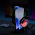 Soporte Auriculares Celulares Xtrike Me 4 USB Luz 7 Colores Variante Color Negro