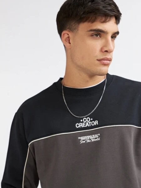 BUZO N.SAILS 11021 COCREATOR GRIS NEGRO
