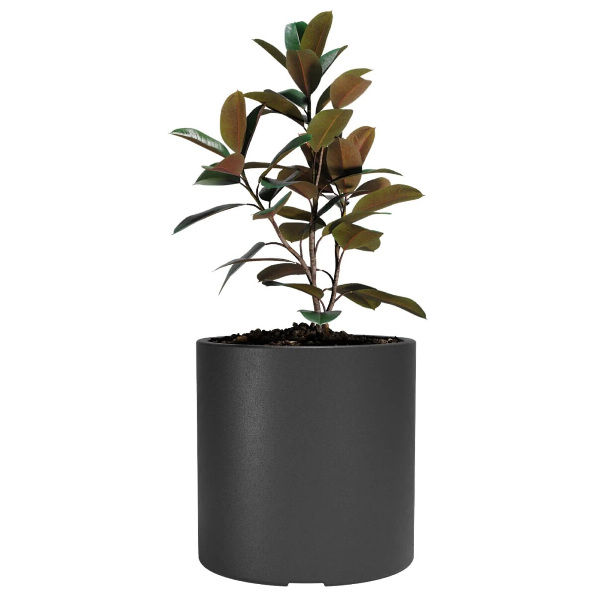 Macetero Cilindro 40 Negro Alto 40cm x 40cm diametro, 50 lts 
