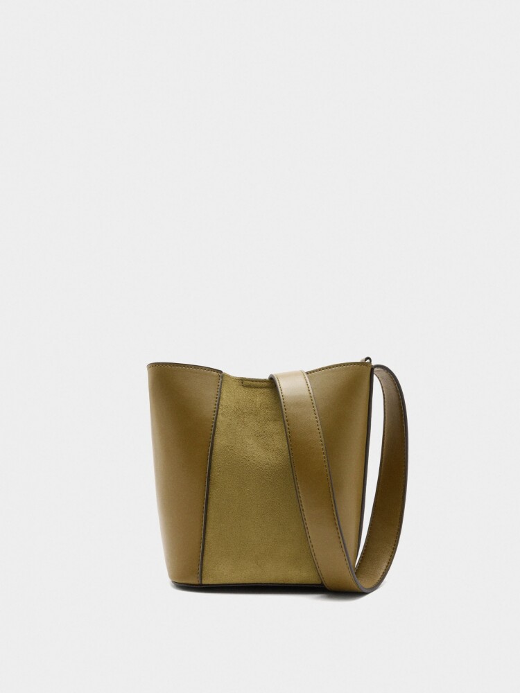 Bolso Bombonera Contraste De Texturas lima