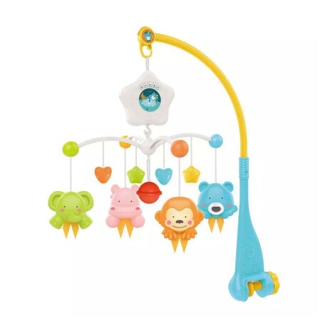 Móvil Musical y Proyector Cunas Diseño Animales Bebé Huanger Celeste