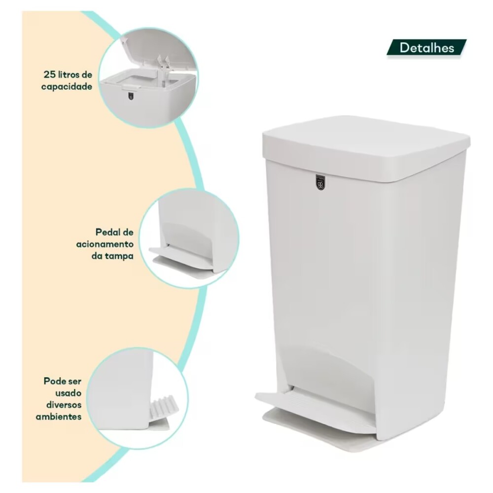 Papelera blanca 25 litros Papelera Blanca 25 Litros