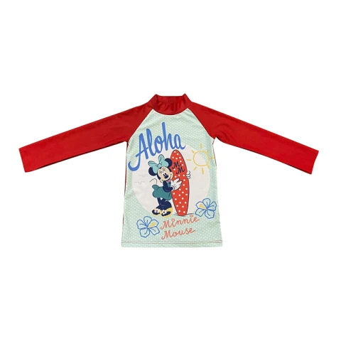 Remera UV Infantil Varios Talles Minnie Rojo
