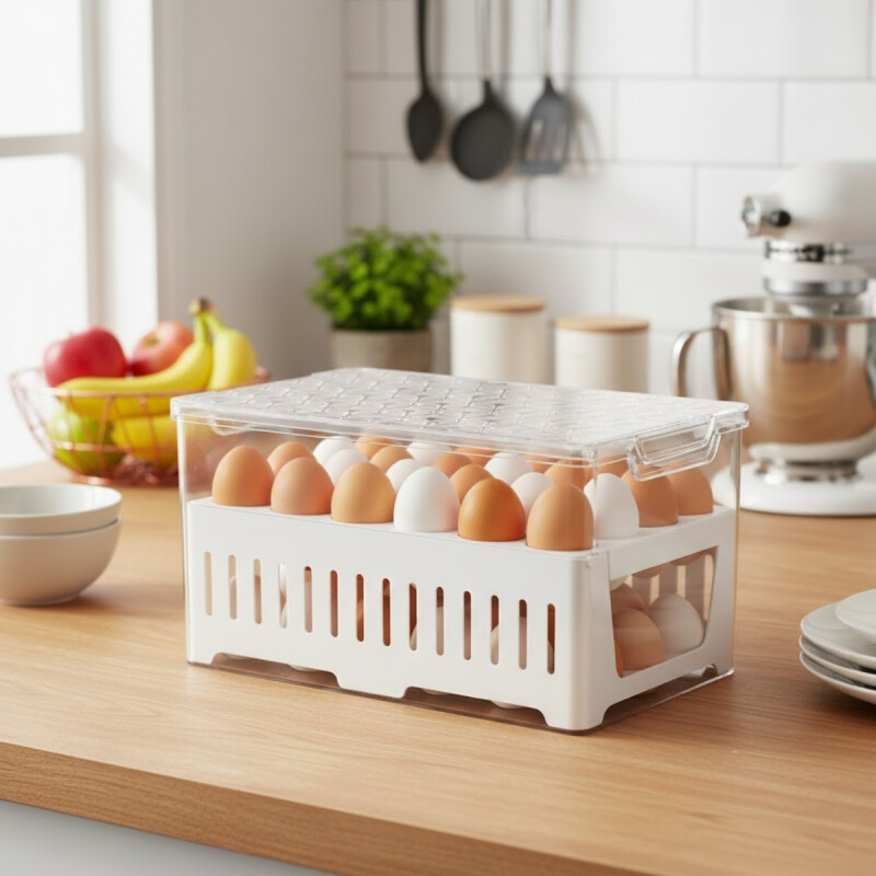 Organizador de 30 Huevos TRANSPARENTE