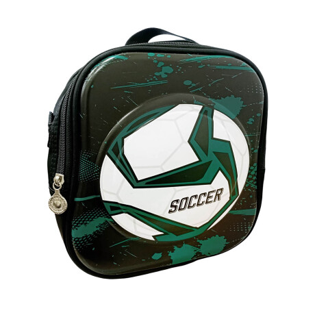 Mochila Escolar 3en1 Lunchera + Cartuchera Infantil Futbol