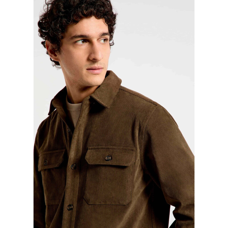 CAMISA ML MASC MARROM
