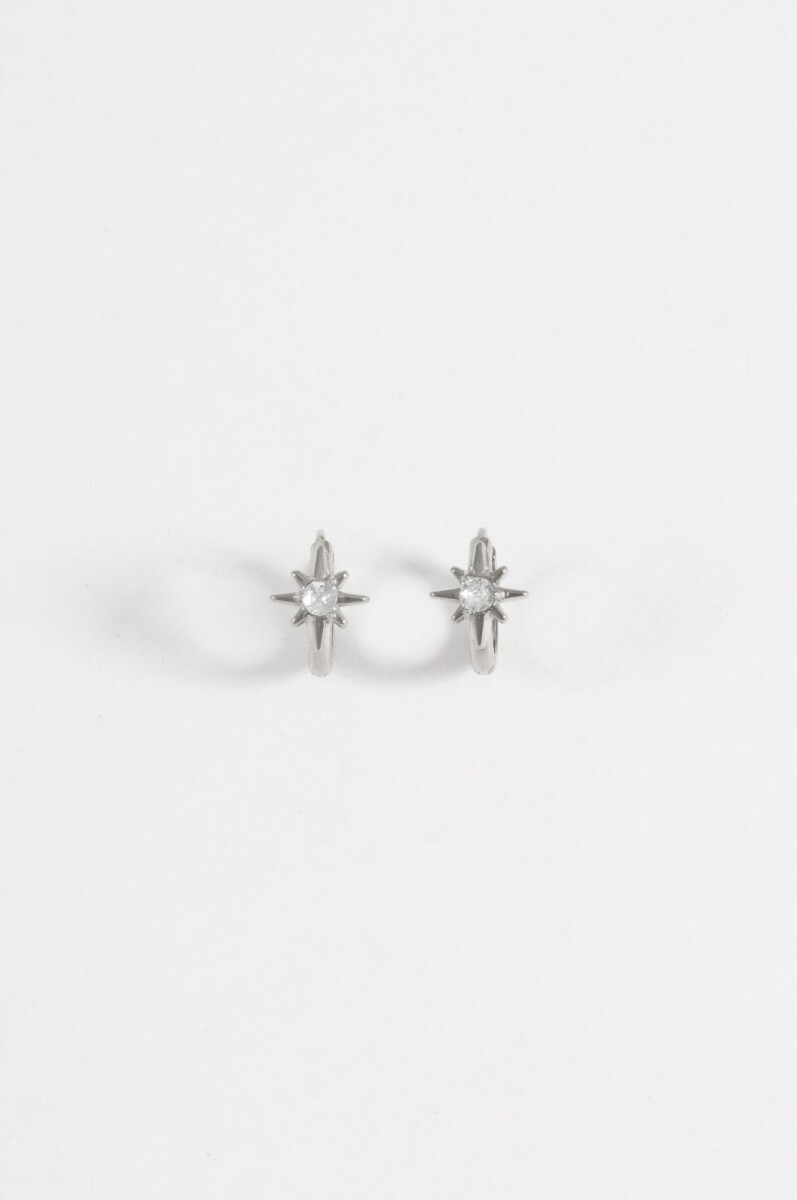 Aros acero star - plateado 