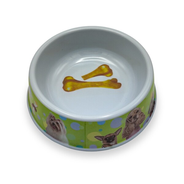 Plato Comida Agua Mascota Perros Gatos Comedero Bebedero Variante Color Verde