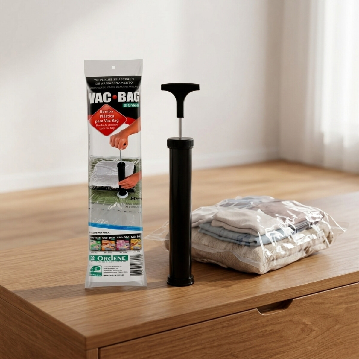 Bomba De Succión Para Bolsa Vac Bag - NEGRO 