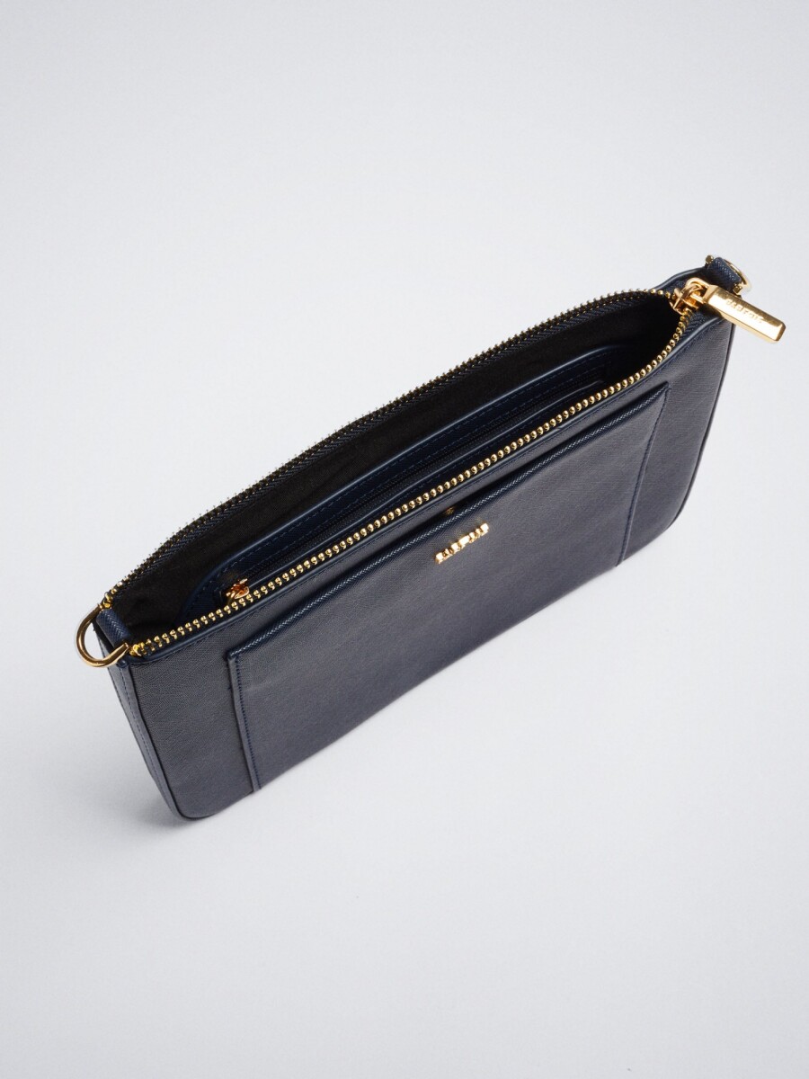 Bolso Bandolera Con Bolsillo Exterior azul-marino