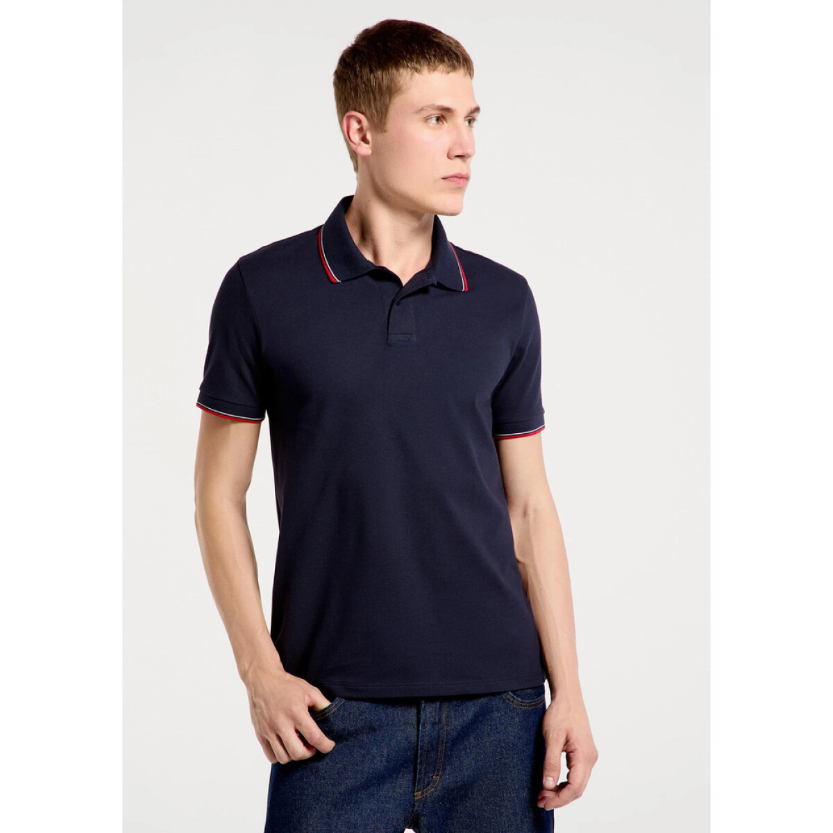 CAMISA POLO MM MASC - AZUL ESCURO 