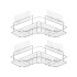 Organizador de Baño Esquinero Adhesivo Repisa de Ducha Set x2 Plateado BAN002 Organizador de Baño Esquinero Adhesivo Repisa de Ducha Set x2 Plateado BAN002