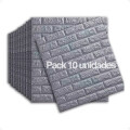Revestimiento Paneles De Pared Autoadhesivos Ladrillo Plateado X10