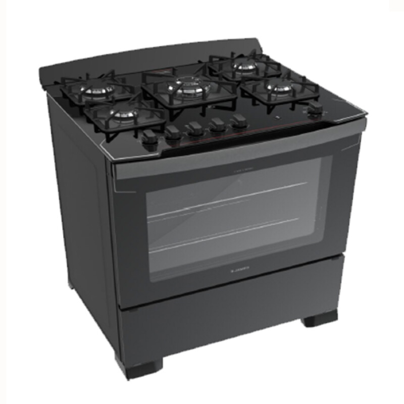 COCINA JAMES C 805 V - NEGRO -5 H Mesada Vidrio Sin color