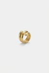 Anillo acero triple dorado