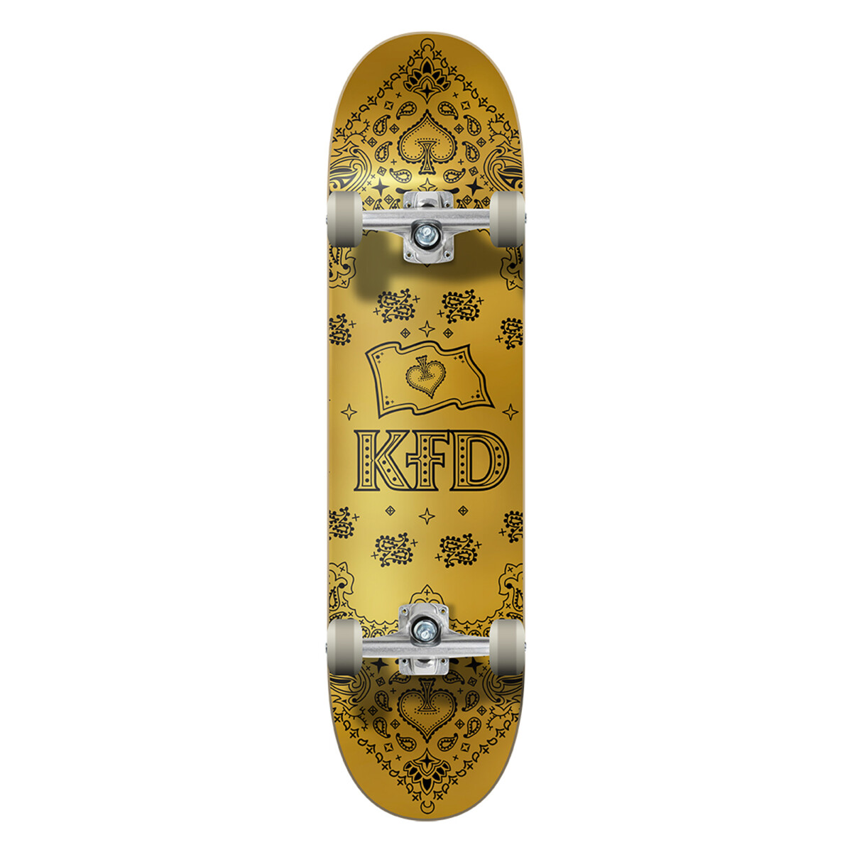 Skate Completo KFD Bandana 7.5" - Gold 