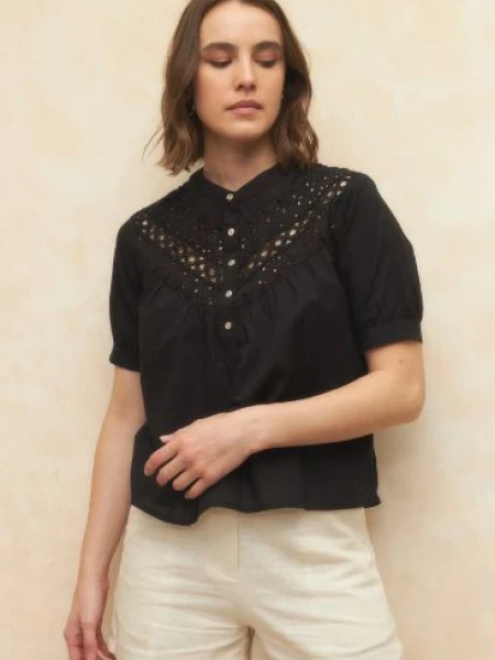 BLUZA ALLIE TEMPLES NEGRO