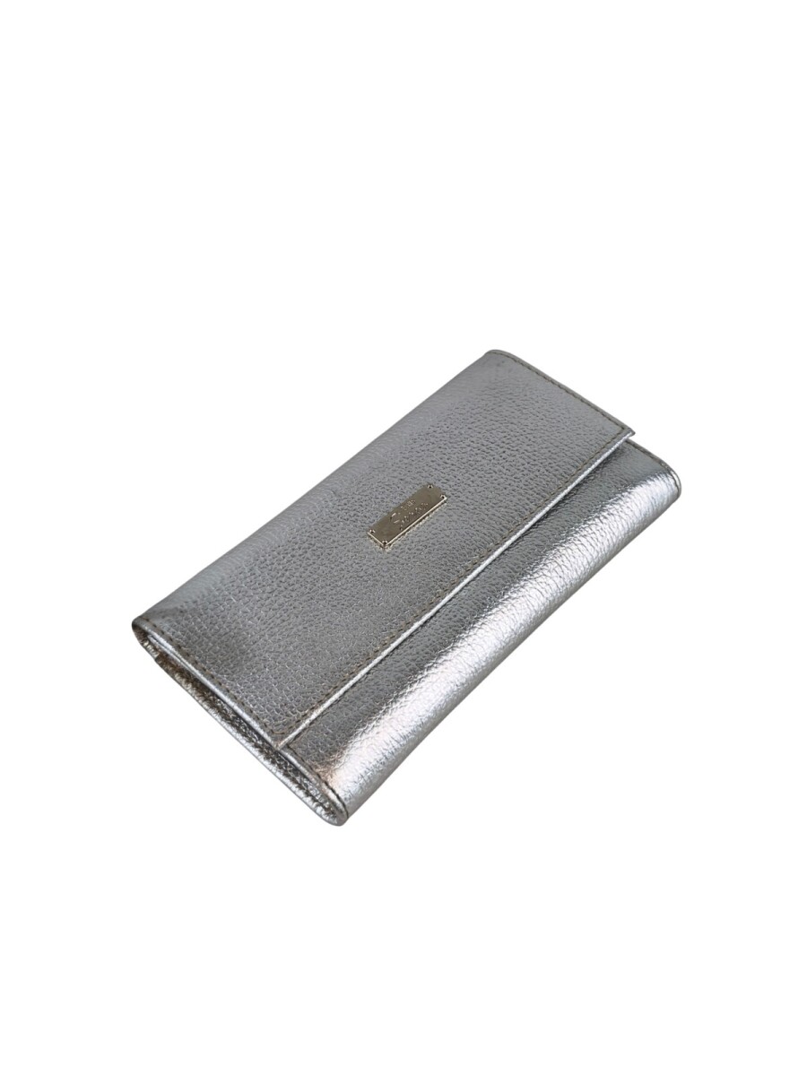 Billetera de mujer larga - Plateado 