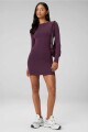 Vestido Seamless Long-Sleeve Mini Dress Mujer Oxblood
