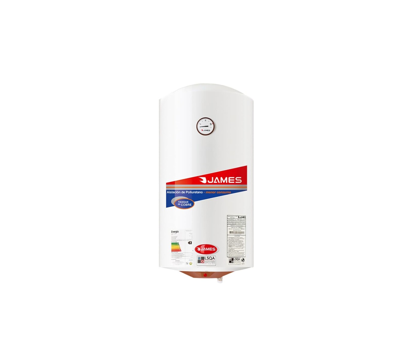 Calefon James 110L Con Tanque De Cobre 