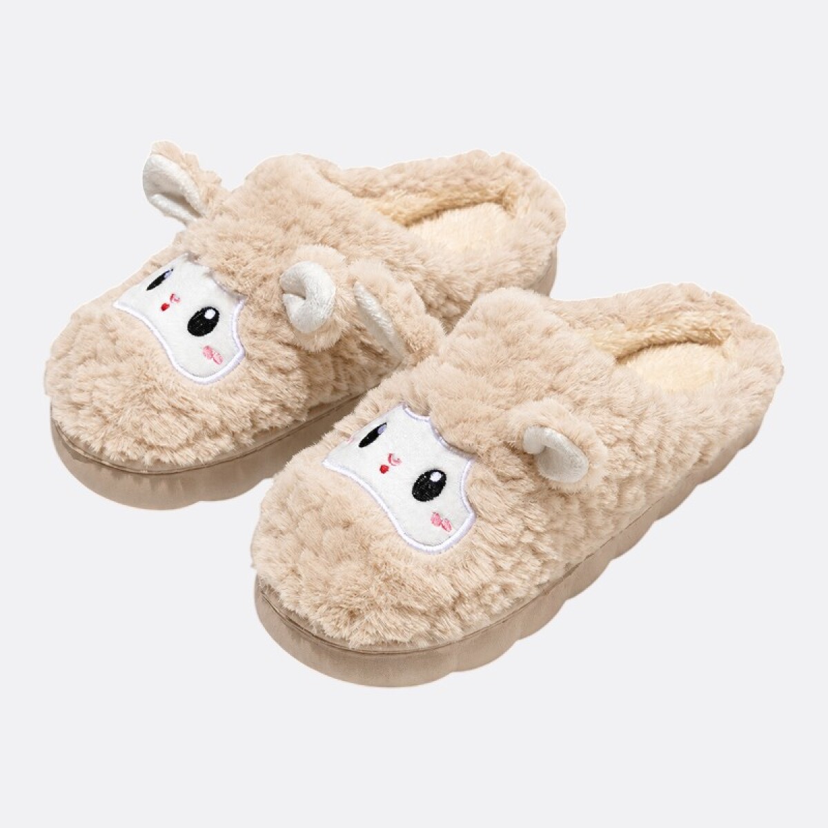 Pantuflas Corderito Varios Colores - Beige 