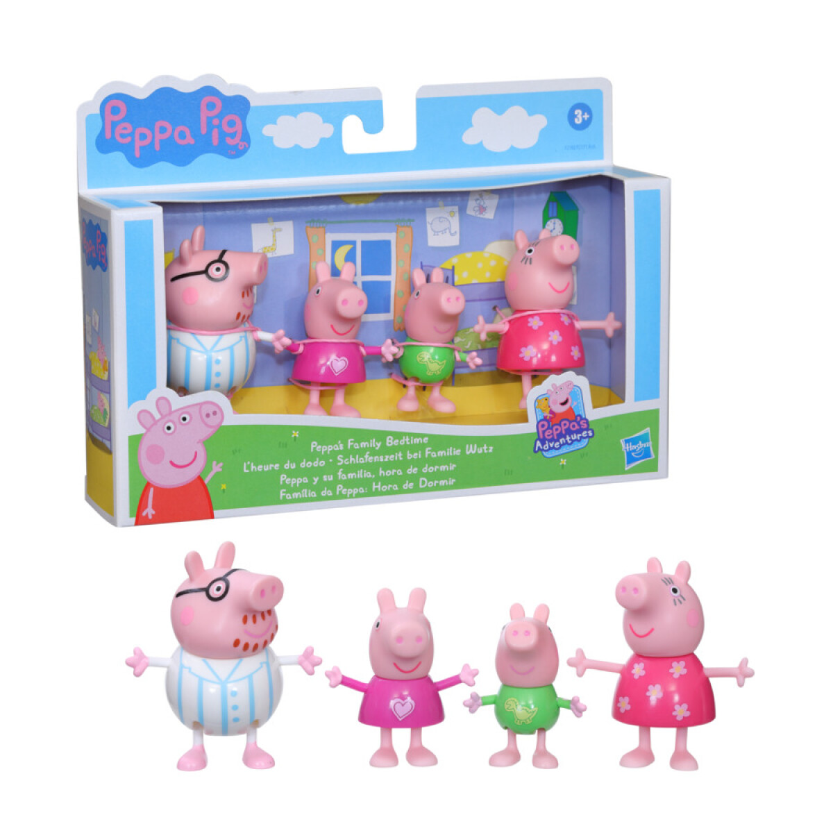 Set de 4 Figuras Peppa Pig en Pijamas - 001 