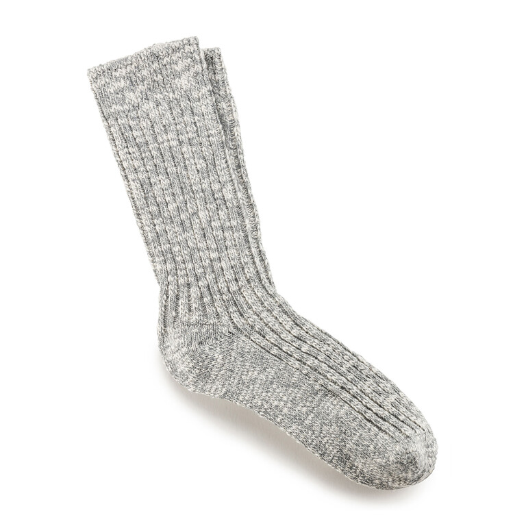 Medias Cotton Slub Gray White