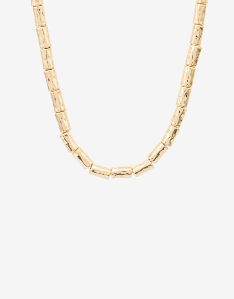 Collares Cortos Metal Collar Corto De Piezas Texturadas - Dorado