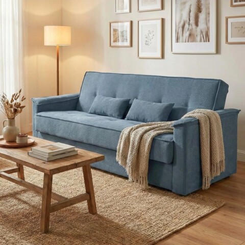 SOFA CAMA DANIELA - AZUL E-411 ROBLES Sofa Cama Daniela - Azul E-411 Robles