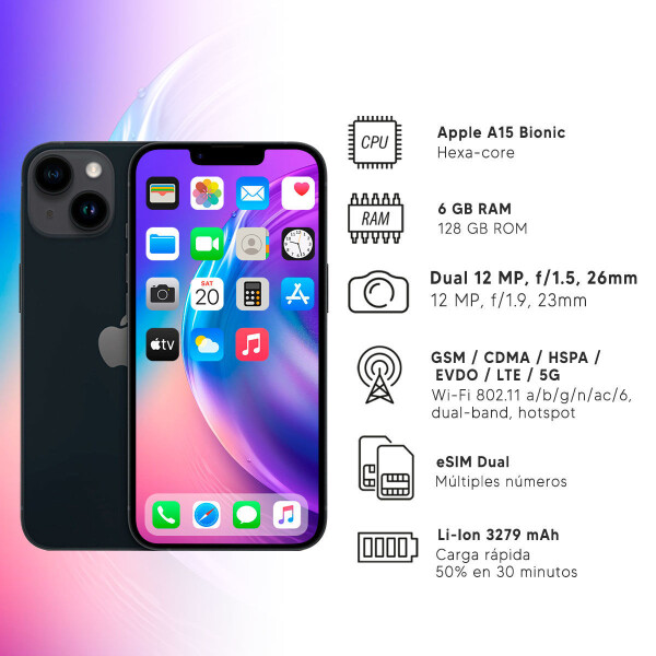 Iphone 14+ 6/128 Gb 5g NEGRO