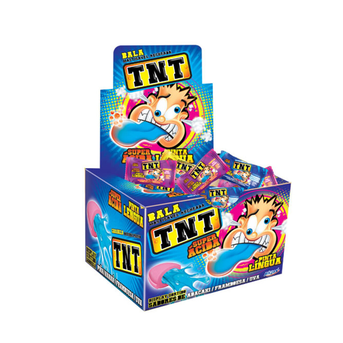 Caramelos ácidos TNT x60u Pinta lengua - Azul 