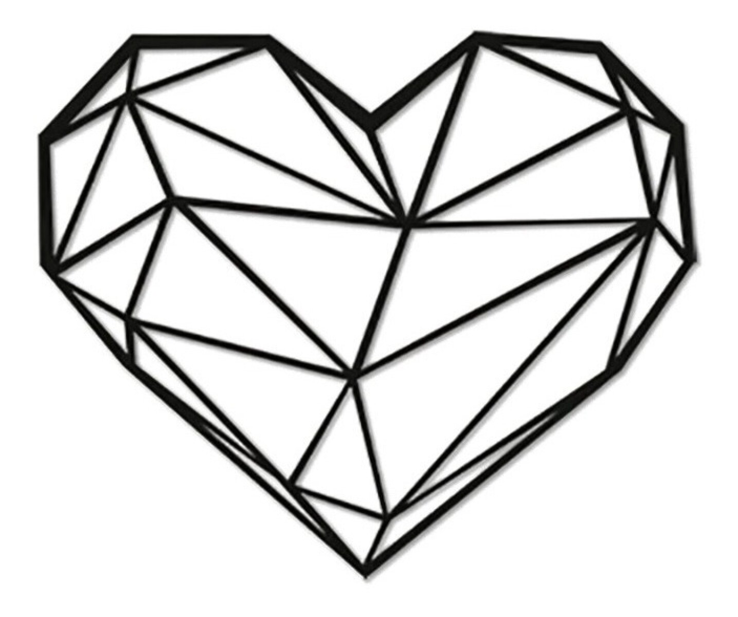 Cuadro Organizador Madera Calada Corazón 53 X 53 Cm 