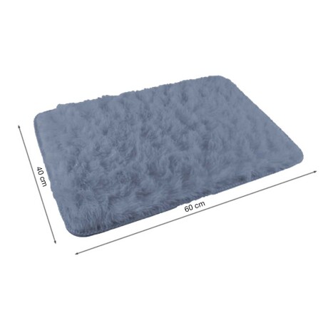 Alfombra Peluda para Baño Ducha 40x60cm. Microfibra Azul