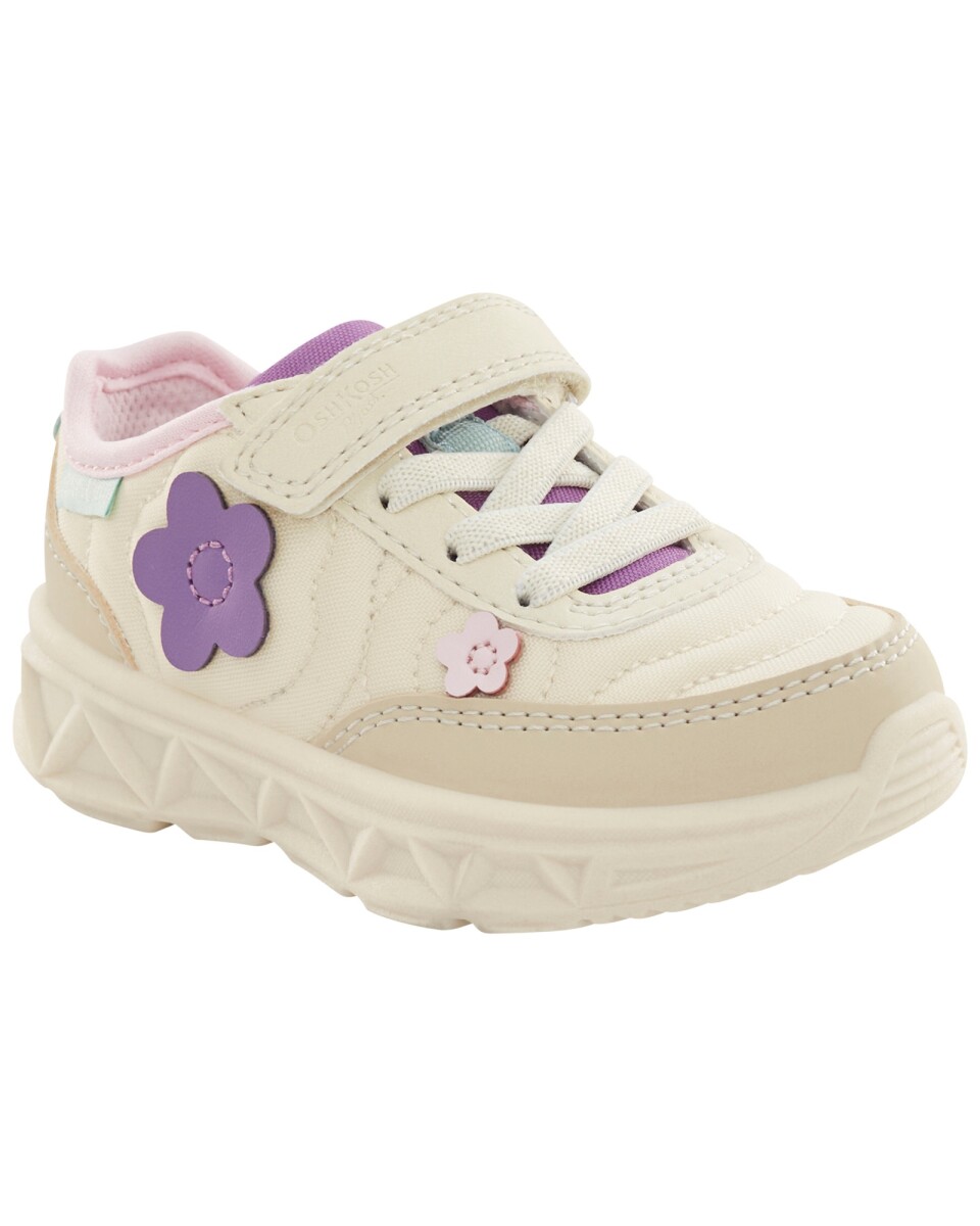 Championes con velcro, diseño floral 