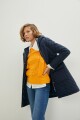 Campera capitoneada con capucha azul marino