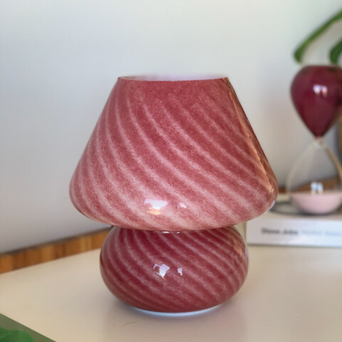 XBYTAB Lámpara De Vidrio - Curvas Rosa