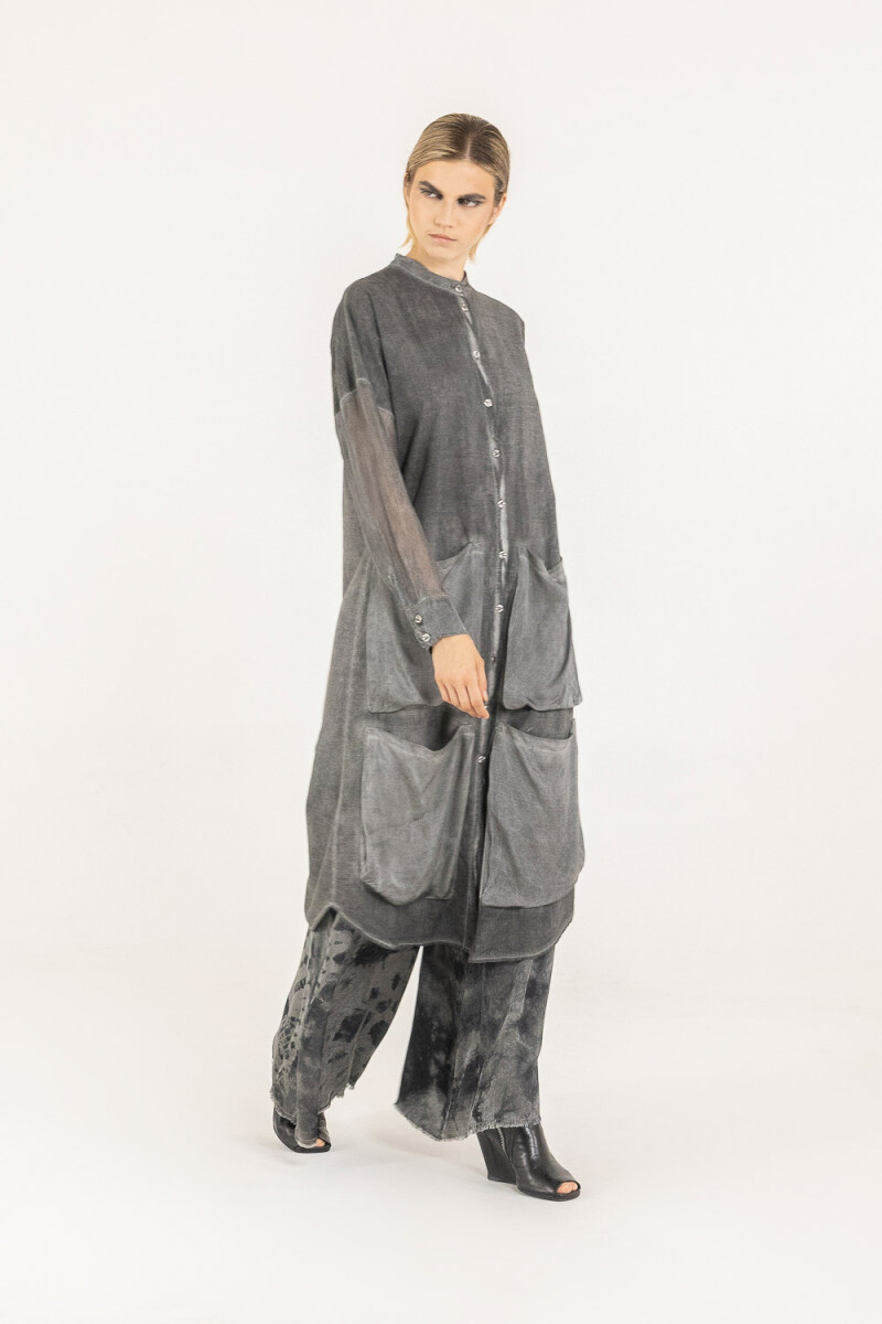 CAMISA LARGA Gris