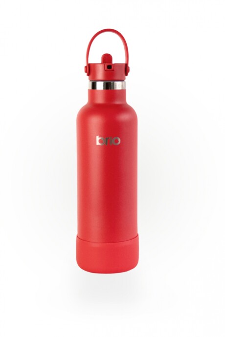 Botella En Acero Inoxidable brio 750ml Con Sorbito Y Manija Rojo