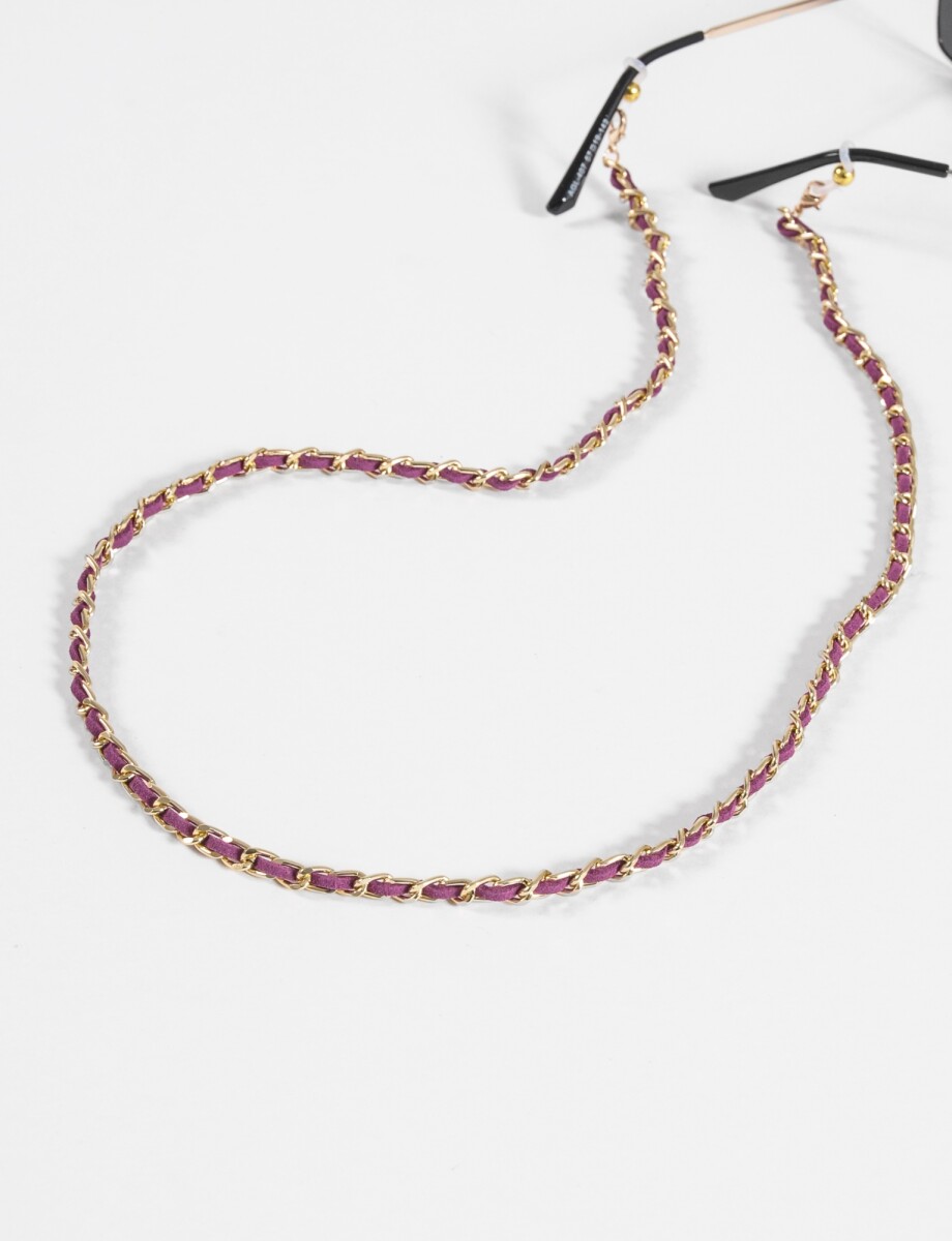 Correa de lentes cadena trenzada - bordo 