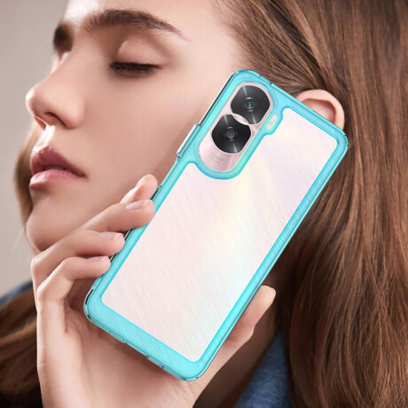 Case Transparente con Borde de Color Honor 90 Lite Turquesa