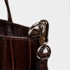 Shopper The Circle En Cuero Grabado Big Croco Marron