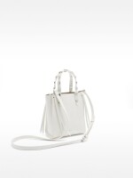 Bolso Tote Con Tachuelas blanco