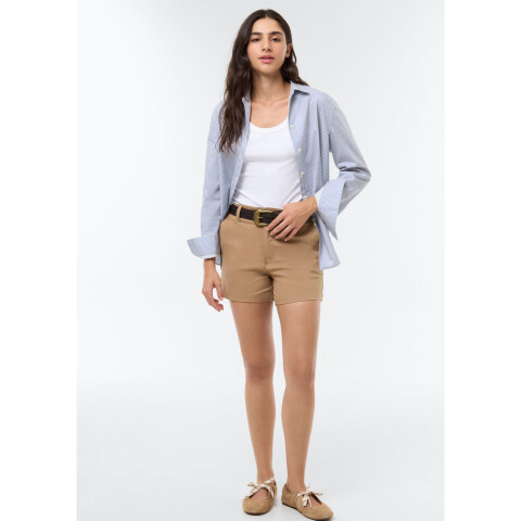 SHORTS FEM CAQUI