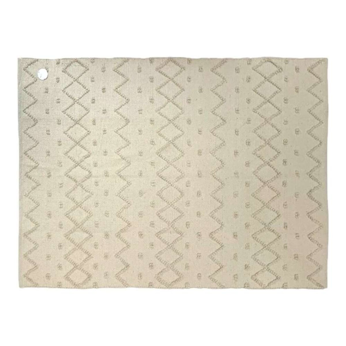 Alfombra Natural 170X250Cm - Puntos Zigzag 
